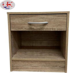 Spot On Dealz Bedside Cabinet Side Table Living Room Bed Side Tables End Small Cabinets Furniture Bedroom Nightstand Oak - thumbnail 3
