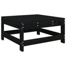 Walplus Garden Outdoor Footstool With Cushion Black Solid Wood Pine - thumbnail 6