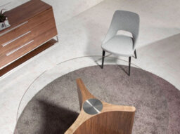 Angel Cerda Stylish Grey Fabric Dining Chair With Black Steel Legs - thumbnail 5