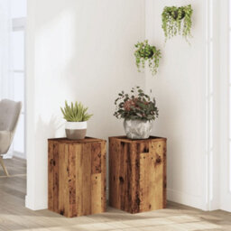 Walplus Plant Stands 2 Pcs Old Wood 30X30X50 Cm Engineered Wood - thumbnail 1