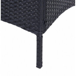 Home Detail 4-Seater Garden Sofa Set With Coffee Table & Bench, Black Rattan - thumbnail 8