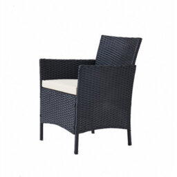 Home Detail 4-Seater Garden Sofa Set With Coffee Table & Bench, Black Rattan - thumbnail 4