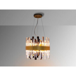 Luminosa Lighting Luminosa Grace 10 Light Pendant Ceiling Light Brushed Gold, Transparent, G9 - Uk Stock - thumbnail 3