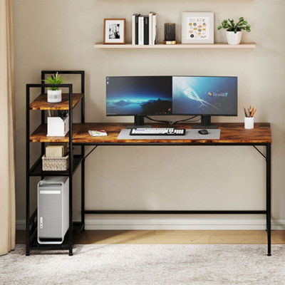 Levede Computer Desk Study Table Home Office Workstation 4-Tier Shelf 160Cm - image 1