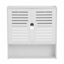2 Door Bathroom Storage Cabinet Wall Cupboard With Display Shelves Wall Mounted - thumbnail 1