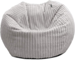 rucomfy Beanbags Rucomfy Indoor Classic Kids Bean Bag Chair - Platinum Jumbo Cord Slouchbag - thumbnail 2
