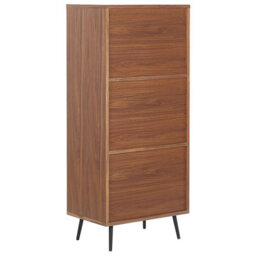 Beliani Shelving Unit Richmond 139 Cm Dark Walnut - thumbnail 6
