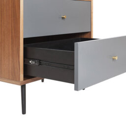 Beliani Shelving Unit Richmond 139 Cm Dark Walnut - thumbnail 7