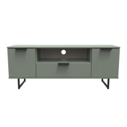 Beijing 2 Door 1 Drawer Wide Tv Unit In Reed Green (Ready Assembled) - thumbnail 1