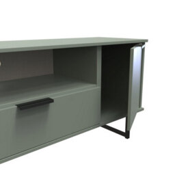 Beijing 2 Door 1 Drawer Wide Tv Unit In Reed Green (Ready Assembled) - thumbnail 6