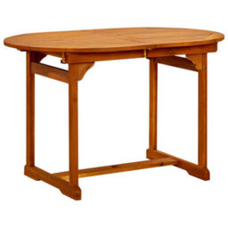 Berkfield Garden Dining Table (120-170)X80X75 Cm Solid Acacia Wood - thumbnail 4