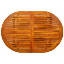 Berkfield Garden Dining Table (120-170)X80X75 Cm Solid Acacia Wood - thumbnail 8