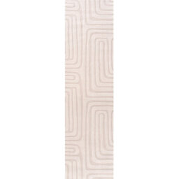 The Rugs Loft Ivory Curved Line Living Room Area Rug And Runners Soft Pile - thumbnail 9