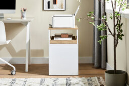 Sobuy Ask08-Nw, Home Office File Cabinet Printer Stand Storage Cabinet On Wheels Side Table End Table,w40Xd50Xh65 - thumbnail 8
