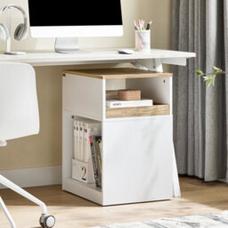 Sobuy Ask08-Nw, Home Office File Cabinet Printer Stand Storage Cabinet On Wheels Side Table End Table,w40Xd50Xh65 - thumbnail 9