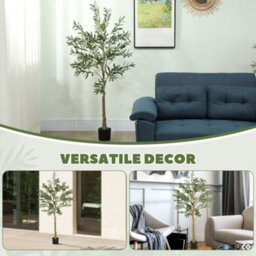 Homcom Indoor Artificial Plant, Faux Potted Silk Olive Tree, 150Cm - thumbnail 8