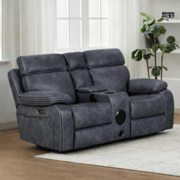 Furnishings For Less UK Tokyo Leatheraire Grey 2 + 1 + 1 Electric Recliner Sofas - thumbnail 4