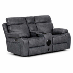 Furnishings For Less UK Tokyo Leatheraire Grey 2 + 1 + 1 Electric Recliner Sofas - thumbnail 5