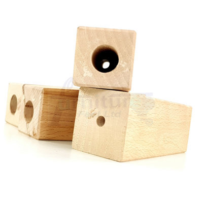L&F 4X Replacement Furniture Legs Solid Wood 110mm High Sofas Chairs Settee Cabinets Legs Self Fixing Natural - image 1