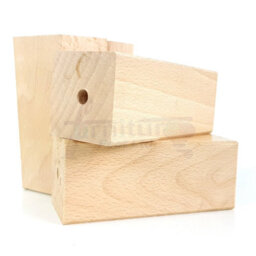L&F 4X Replacement Furniture Legs Solid Wood 110mm High Sofas Chairs Settee Cabinets Legs Self Fixing Natural - thumbnail 5