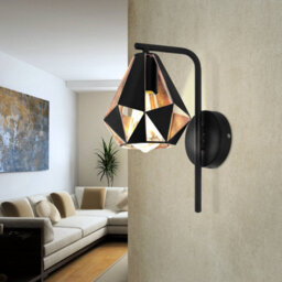 Eglo Carlton 4 Black/copper Metal Wall Light Fixture - Contemporary Design (D) 31.5Cm - thumbnail 2