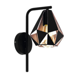 Eglo Carlton 4 Black/copper Metal Wall Light Fixture - Contemporary Design (D) 31.5Cm - thumbnail 1