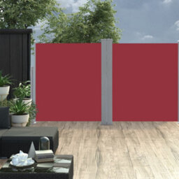 Berkfield Retractable Side Awning 170X600 Cm Red