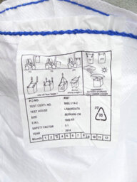 Fibc Bulk Bag - 130Gsm One Tonne Builders Bag 86Cm X 86Cm X 86Cm With 4 Corner Lifting Loops - thumbnail 7