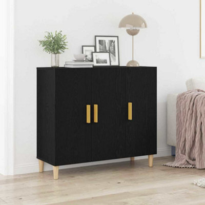 Walplus Sideboard Black 90 X 34 X 80 Cm Engineered Wood - image 1