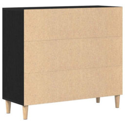 Walplus Sideboard Black 90 X 34 X 80 Cm Engineered Wood - thumbnail 6