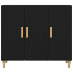 Walplus Sideboard Black 90 X 34 X 80 Cm Engineered Wood - thumbnail 7