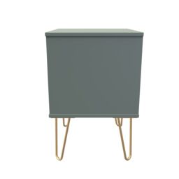 Moderna Ready Assembled Matt Green 2 Drawer Wide Bedside Chest (H)505mm (W)395mm (D)415mm - thumbnail 7