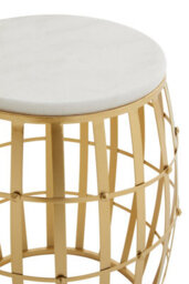 Orsina Jolie Set Of Two Round Table With White Marble And Gold Frame - thumbnail 4