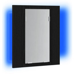 Walplus Led Bathroom Mirror Cabinet Black Oak 40X12X45 Cm Engineered Wood - thumbnail 4