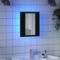 Walplus Led Bathroom Mirror Cabinet Black Oak 40X12X45 Cm Engineered Wood - thumbnail 3