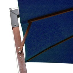 Walplus Hanging Garden Parasol With Pole Azure Blue 3X3 M Solid Fir Wood - thumbnail 5