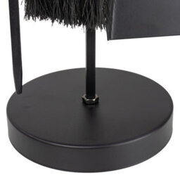 Jvl Alderley 3 Piece Fireplace Companion Set Fire Tools Stand Black - thumbnail 5