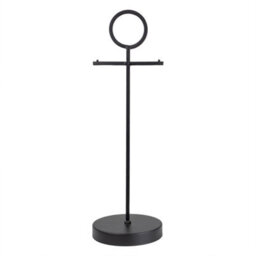 Jvl Alderley 3 Piece Fireplace Companion Set Fire Tools Stand Black - thumbnail 2