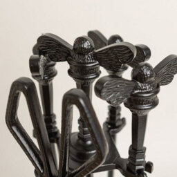 Brass Bee Fireside Companion Set With Bee Knobs - thumbnail 3
