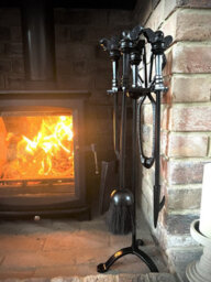 Brass Bee Fireside Companion Set With Bee Knobs - thumbnail 2
