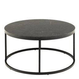 Furniture To Go Spiro Coffee Table With Black Marble Melamine Top & Black Legs - thumbnail 2