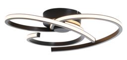 GoodHome Samana Round Matt Metal & Plastic Black Led Ceiling Light - thumbnail 4