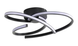 GoodHome Samana Round Matt Metal & Plastic Black Led Ceiling Light - thumbnail 3