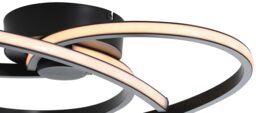 GoodHome Samana Round Matt Metal & Plastic Black Led Ceiling Light - thumbnail 7