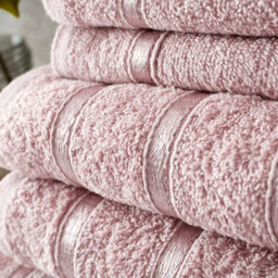 Smart Living Luxury 100% Cotton 8 Piece Super Soft Bathroom Towel Bale Set - Pink - thumbnail 6
