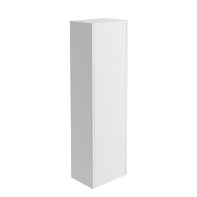 Plum&clay Borneo White Wall Hung Bathroom Tall Storage Unit (H)1200mm (W)350mm - image 1