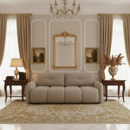 Sandy 3 Seater Convertible Sofa With Storage Comfortable Fabric Couch For Living Room Beige - thumbnail 2