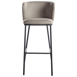 Beliani Set Of 2 Bar Chairs Mina Taupe - thumbnail 5