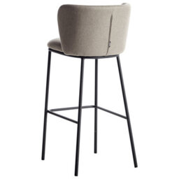 Beliani Set Of 2 Bar Chairs Mina Taupe - thumbnail 6