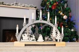 Netagon St Helens Home And Garden Battery Powered Wooden Festive Candle Bridge - thumbnail 4
